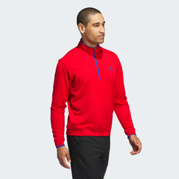 Red Lightweight Half-Zip Top