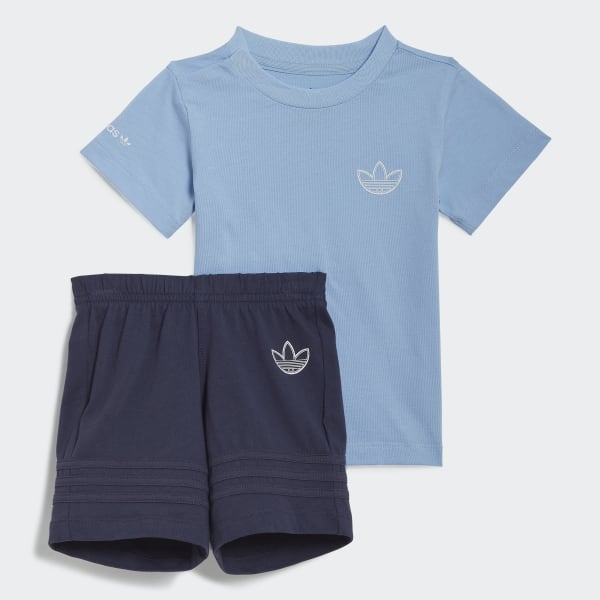 Blue adidas SPRT Collection Shorts and Tee Set MLY23