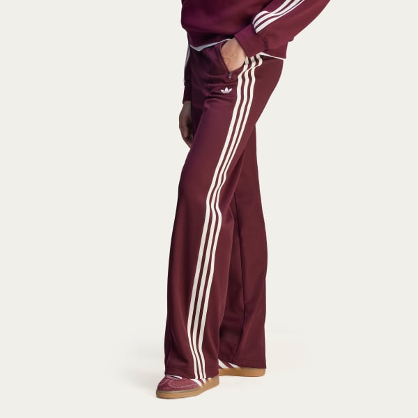 Burgundy adidas x Sporty & Rich Track Pants