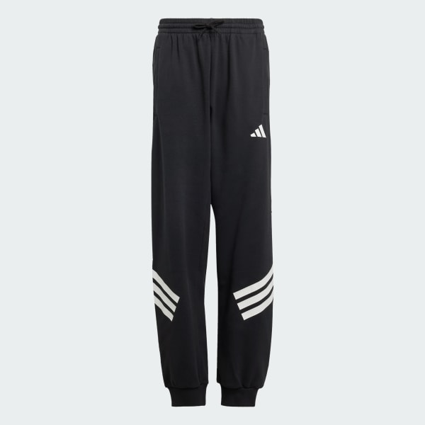 Svart Future Icons 3-Stripes Wide Pants Kids