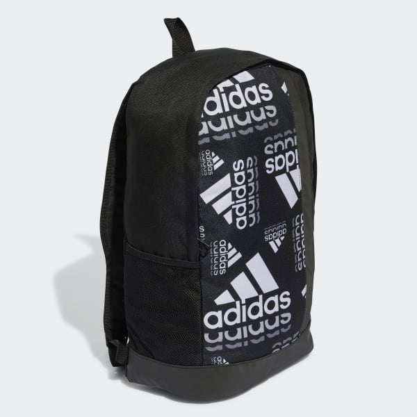 Black Linear Graphic Backpack