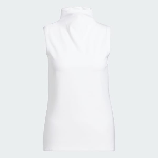 White Ultimate365 Sleeveless Mock Neck Top