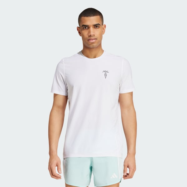 White Running Ice Cream Graphic Tee