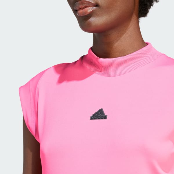 T-shirt technique en élasthanne rose Adidas - Sport Femme