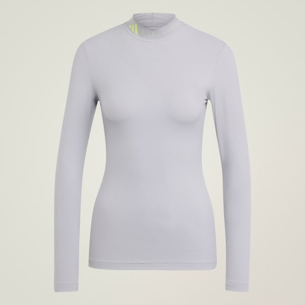 Gris Haut bord-côte manches longues adidas by Stella McCartney