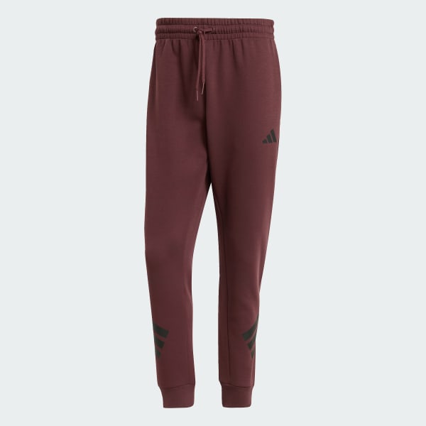 Burgundy Future Icons 3-Stripes Tracksuit Bottoms