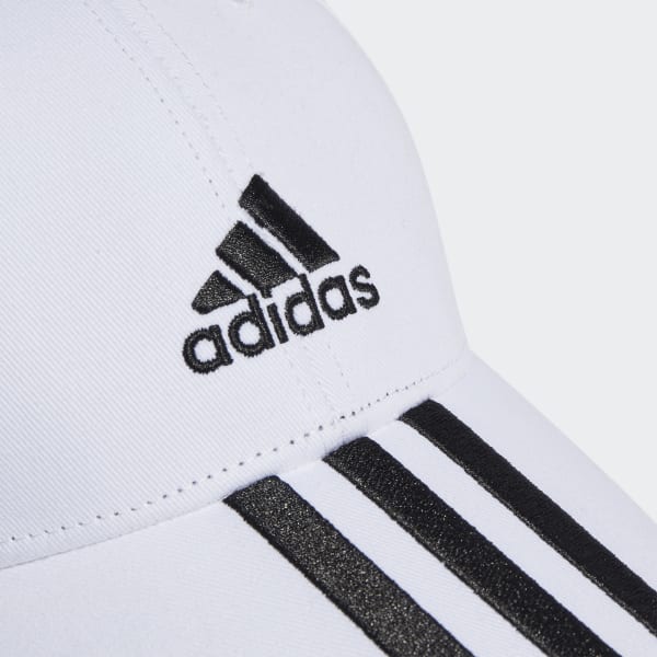 Λευκό Baseball 3-Stripes Cotton Twill Baseball Cap