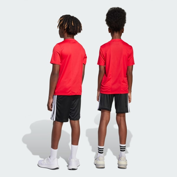 Rojo Conjunto Polera y Shorts Train Essentials