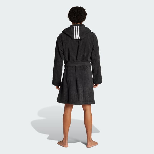 Black Hooded Bathrobe