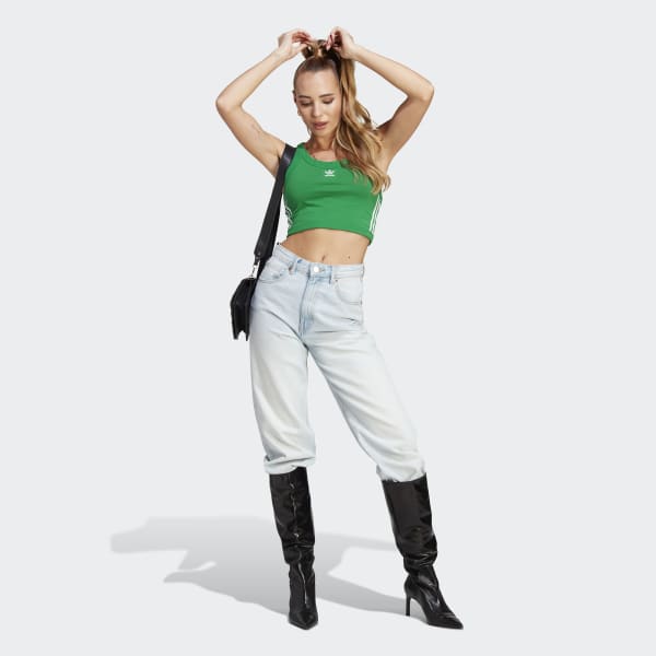 Green Adicolor Classics 3-Stripes Short Tank Top