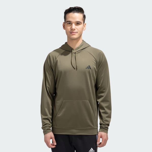 Green GYM+TRAINING SMALL LOGO HOODIE