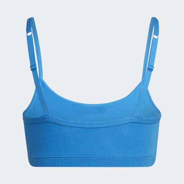 Blue Adicolor Comfort Flex Cotton Scoop Bralette HPO29
