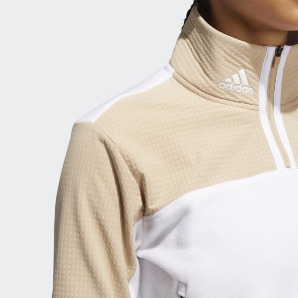 Hvid 1/4-Zip Fleece jakke VW474