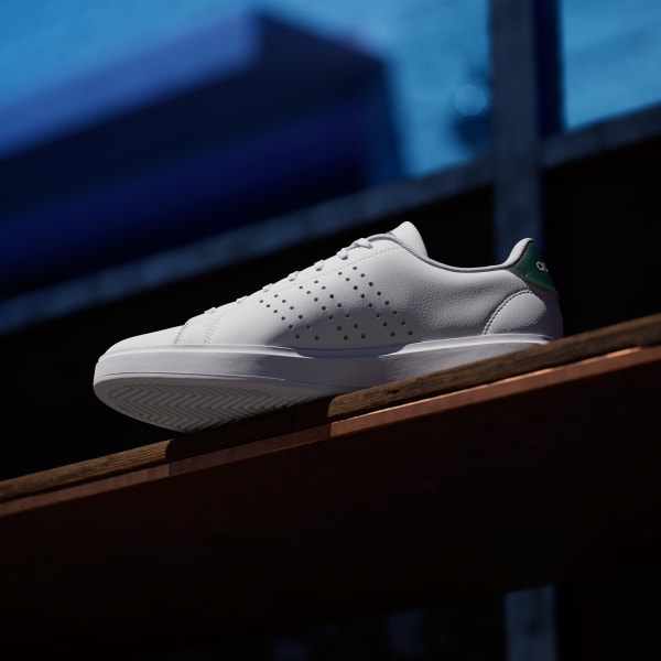 Adidas neo advantage clean white green outlet