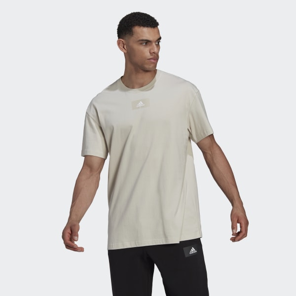 Adidas t shirt beige sales