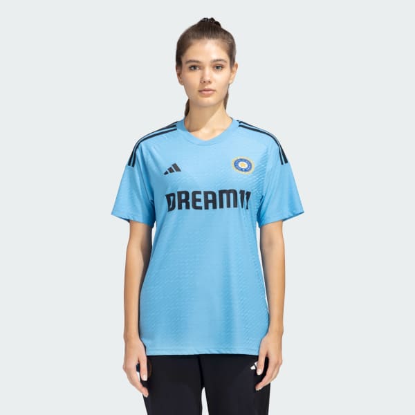 adidas INDIA CRICKET TRAINING JSY W Blue adidas India