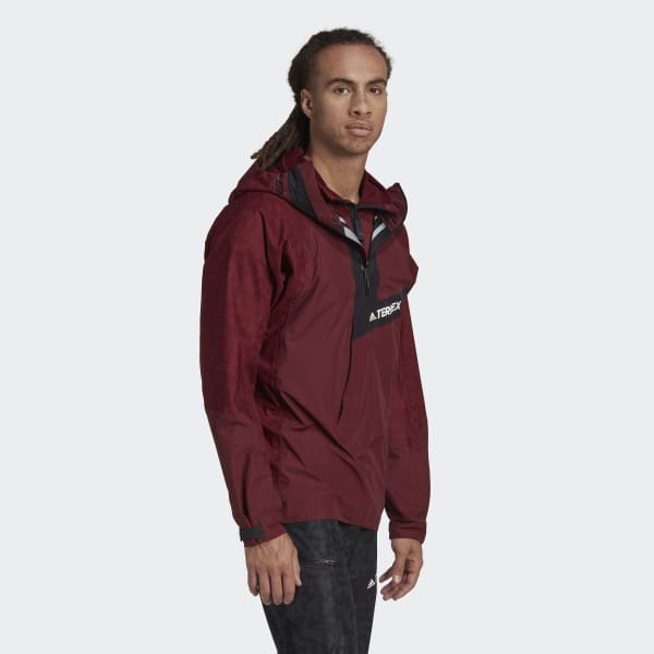Burgundy Terrex Techrock RAIN.RDY Anorak