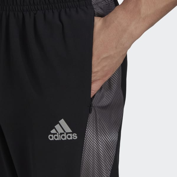 Zwart Own the Run Colorblock Broek V7556