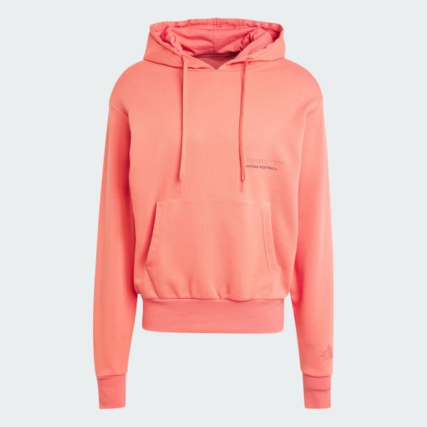 Rouge Sweat-shirt à capuche graphique Fussballliebe