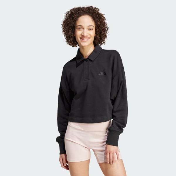 Polo sweatshirt black clearance