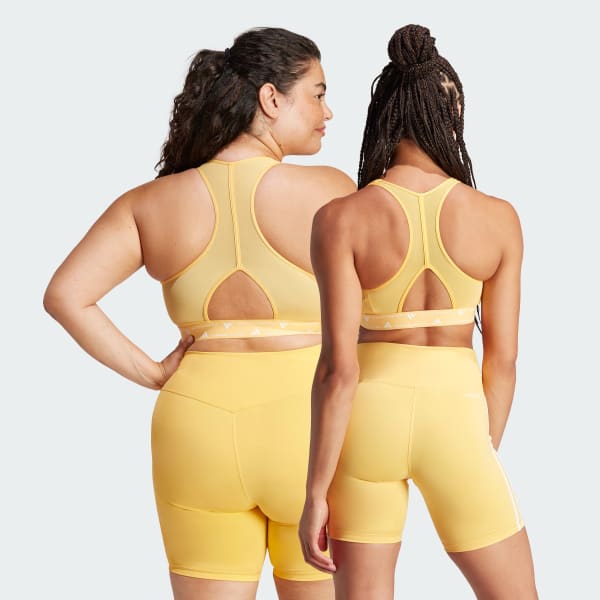 Amarillo Top Deportivo Powerimpact Train 3 Tiras Soporte Medio
