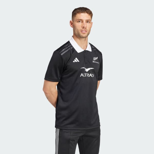 Nero Maglia da rugby AEROREADY Short Sleeve All Blacks