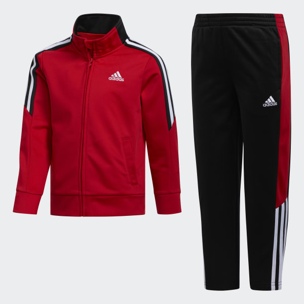 adidas Tri-Color Tricot Set - Red 