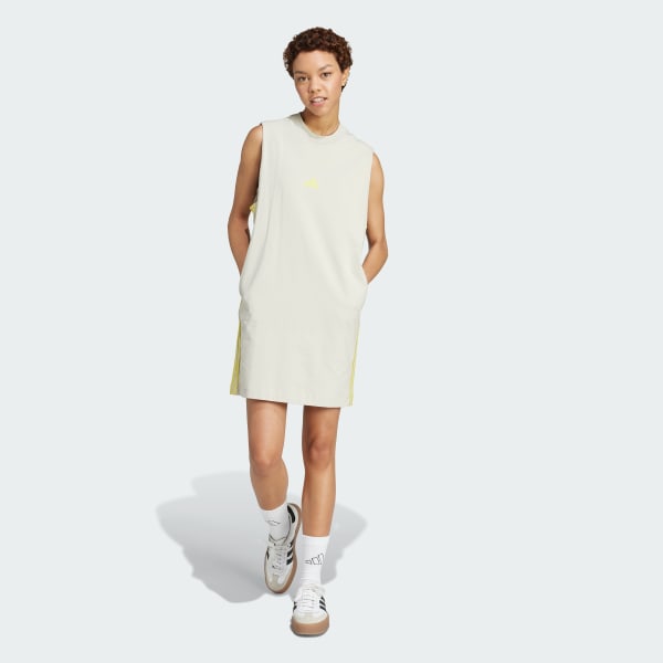 Be Váy Không Tay In Họa Tiết 3 Sọc Essentials