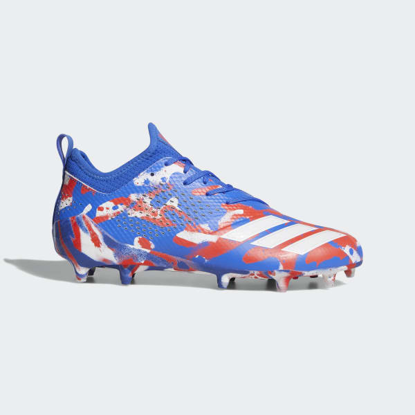 red white and blue soccer cleats