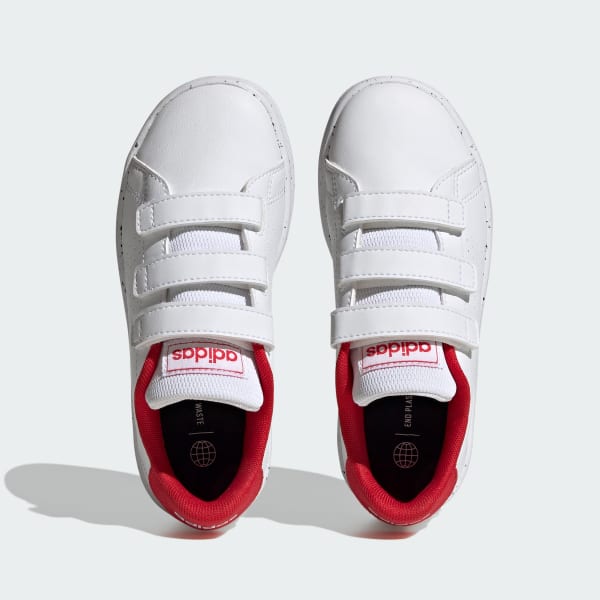 White Advantage Lifestyle Court Hook-and-Loop Shoes