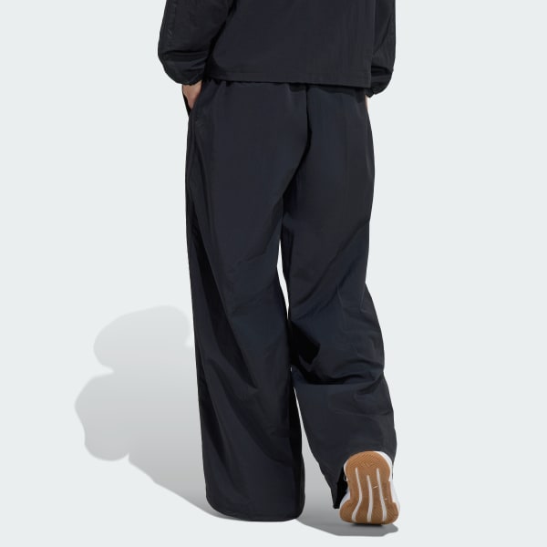 Black 아이코닉 우븐 와이드 트랙 팬츠