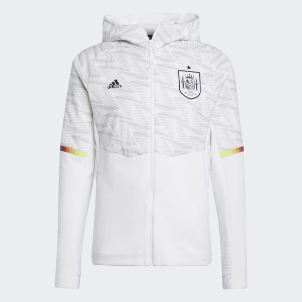 Hvid Spain Game Day Full-Zip Travel hættetrøje
