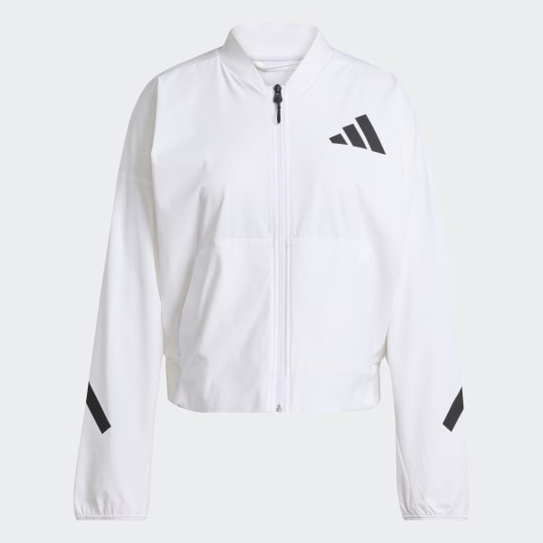 ADIDAS Z.N.E. WOVEN BOMBER - White | Free Shipping with adiClub