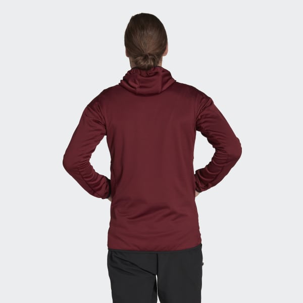 Bordeaux Terrex Tech Fleece Lite Hiking Capuchonjack