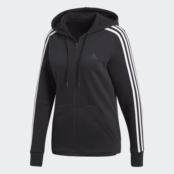 adidas grey hoodie with black stripes