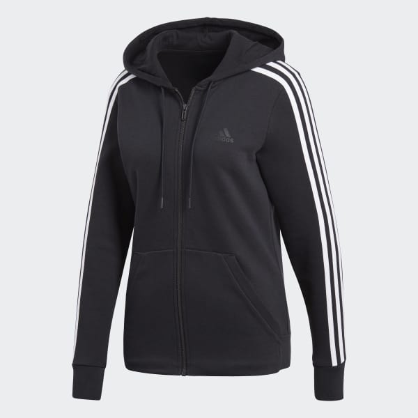 adidas three stripes hoodie grey