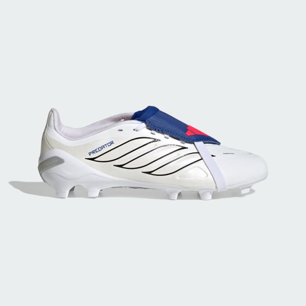 Blanco Zapatos de fútbol PREDATOR Absolado LEAGUE con lengüeta plegable para terreno firme para niños