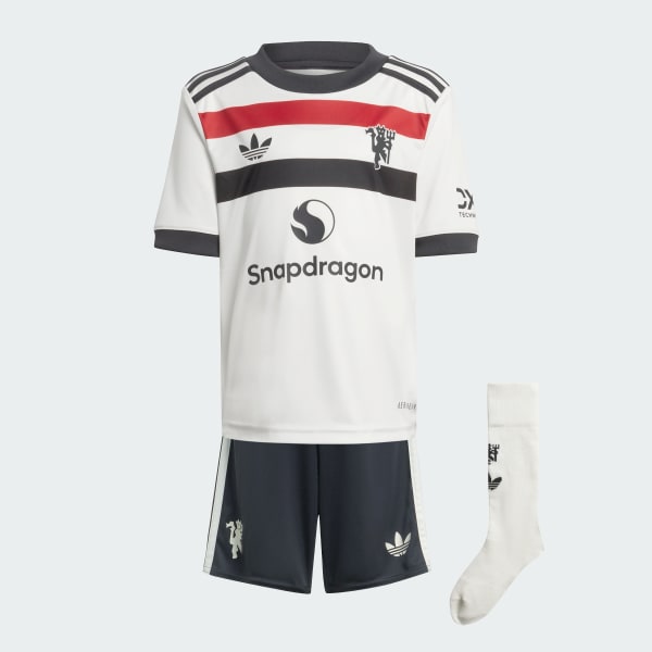 Wit Manchester United 24/25 Derde Mini-Tenue Kids