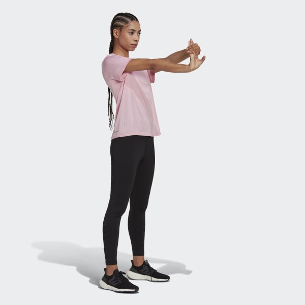 สีชมพู เสื้อยืดสไตล์มินิมอล AEROREADY Made for Training