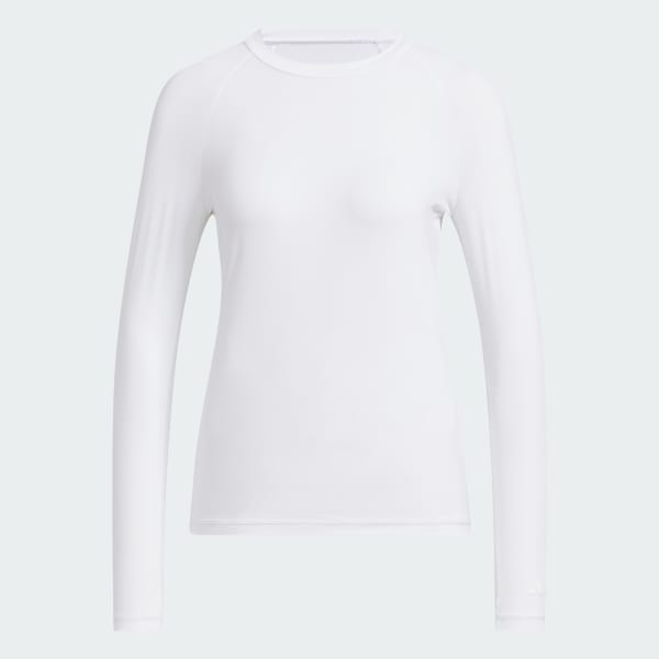 ホワイト ゴルフ長袖ベースレイヤー