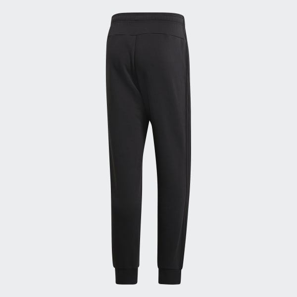 Noir Pantalon Essentials 3-Stripes Tapered Cuffed