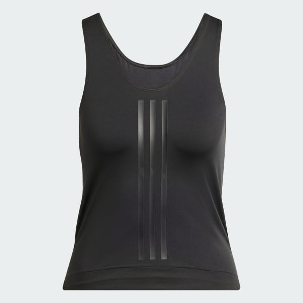 Zwart Power Reversible 3-Stripes Tight Fit Tanktop