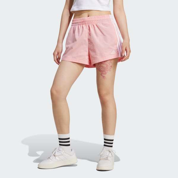 adidas Essentials 3 Stripes Woven Shorts Pink adidas Philippines