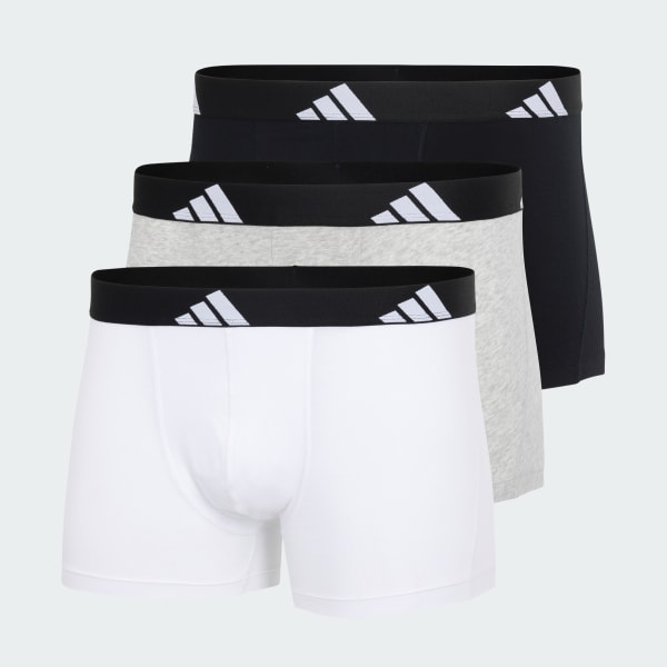 Branco Boxers de Algodão Active Flex – 3 pares