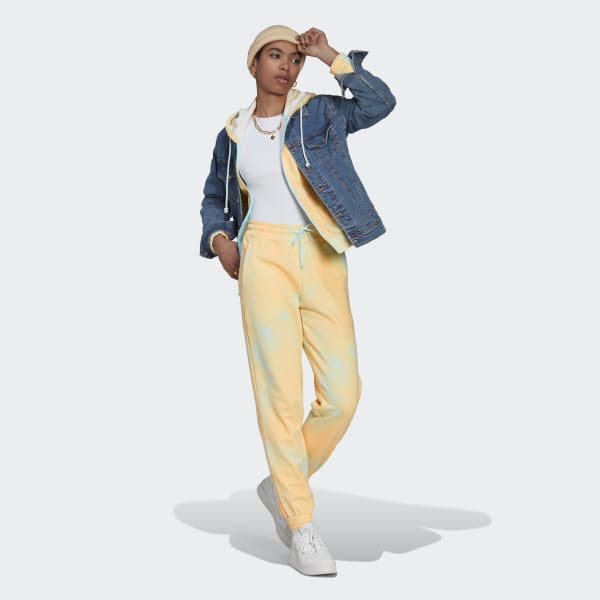 Azul Pantalón Deportivo Allover Print Cuffed UB932