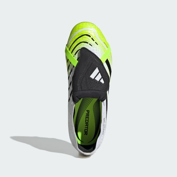 Bianco Scarpe da calcio Predator Elite con linguetta ripiegabile per terreni compatti – Bambini