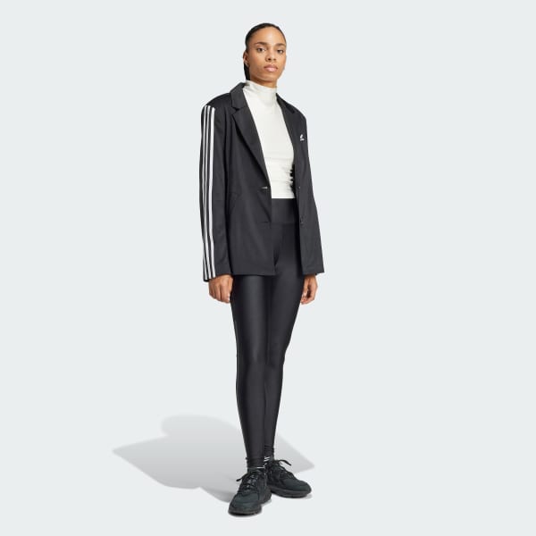 White Ruched 3-Stripes Crop Top