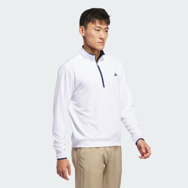 Hvit Lightweight Half-Zip Overdel