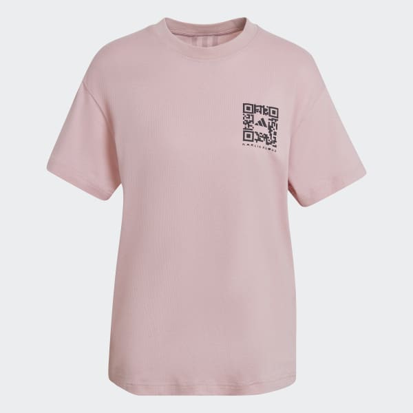 Rosa T-shirt adidas x Karlie Kloss Crop LCB89