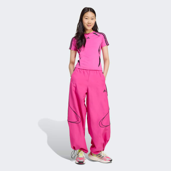 Roze Teamgeist Adicolor Oversized Woven Trainingsbroek